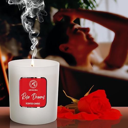 Miniatura 5 de Rose Dreams - Vela perfumada de aceite esencial para aromaterapia, vela de cera de soja, hasta 45 horas de tiempo de combustión, regalo de vela de