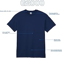 Vista 4 de Gildan - Camiseta de ultraalgodón estilo G2000 para adulto, unisex, paquete múltiple