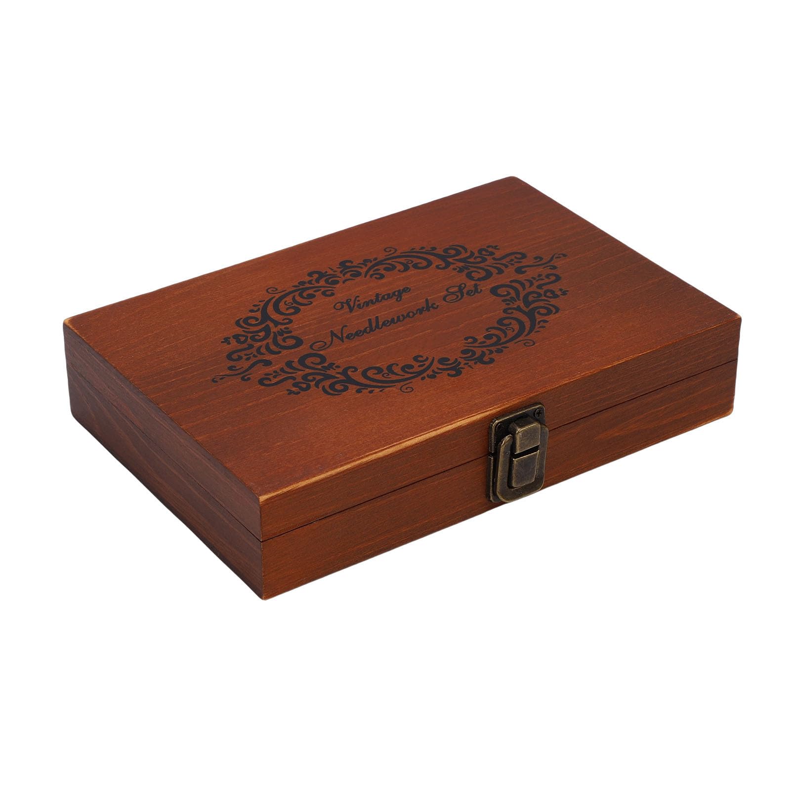 SIXRUN Juego de Herramientas de Costura Vintage con Tijeras para Bordar y Placas para Enrollar Hilos para Tejer y Acolchar en un Diseño Elegante