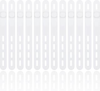 Sponsored Ad – 12Pack Silicone Cable Ties, Cord Organizer - , Reusable Washable Elastic Cable Straps with Locking Buckle, Cable Management, Wire Organizer for Home, Office, Car, Travel etc. (WHITE)