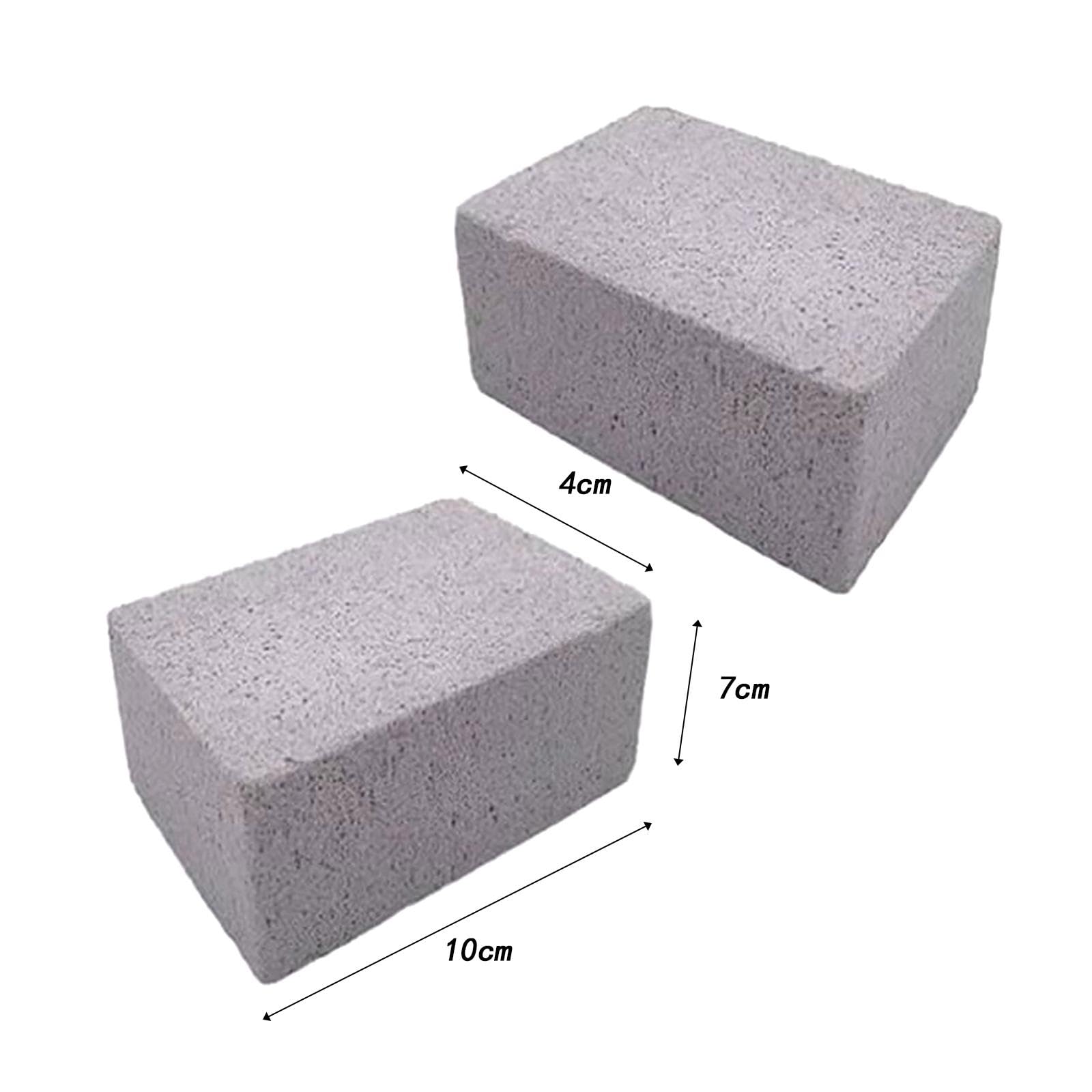 2 Piezas de Ladrillos de Limpieza para Parrillas de Barbacoa, Bloques de Piedra Pómez para Barbacoa, Herramienta de Limpieza de Alta Resistencia, Mate, 3 Piezas