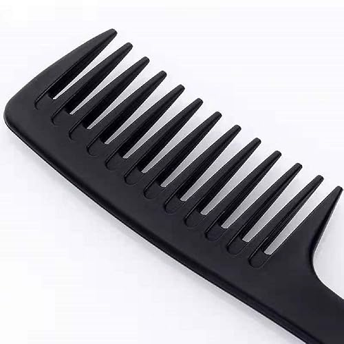 Miniatura 6 de XINSANRUI Peine de dientes anchos para cabello rizado, peine desenredante grande para cabello largo, cabello húmedo (blanco + negro)