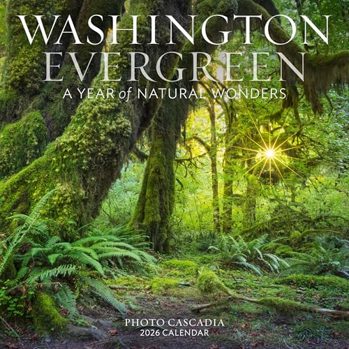 Washington Evergreen Wall Calendar 2026: A Year of Natural Wonders