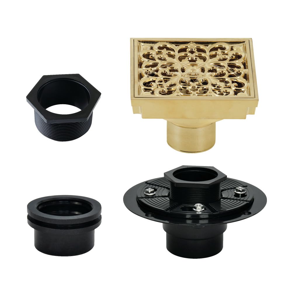 Évacuation douche carrée laiton brossé anti-corrosion Kingston Brass BSFK9771BB