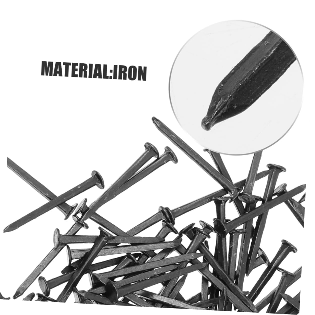 PRETYZOOM 100pcs Iron Nail Tacks for Shoes Round Head Nails for Leather Repair Crafting