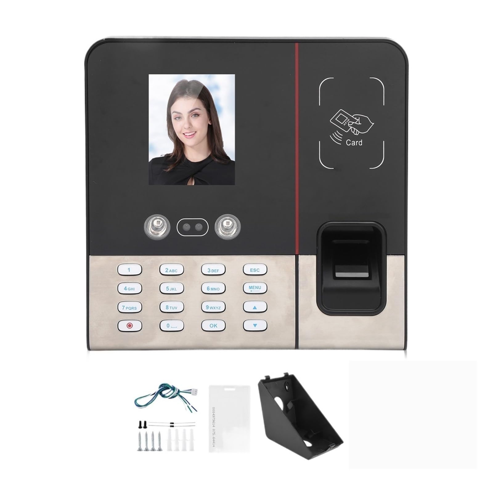 Pointeuse Machine De Présence Temps TCP/IP 2,8 Pouces, Empreinte Digitale Faciale, Mot Passe, Reconnaissance Carte D'identité, Système Contrôleur D'accès, Enregistrement Des Employés