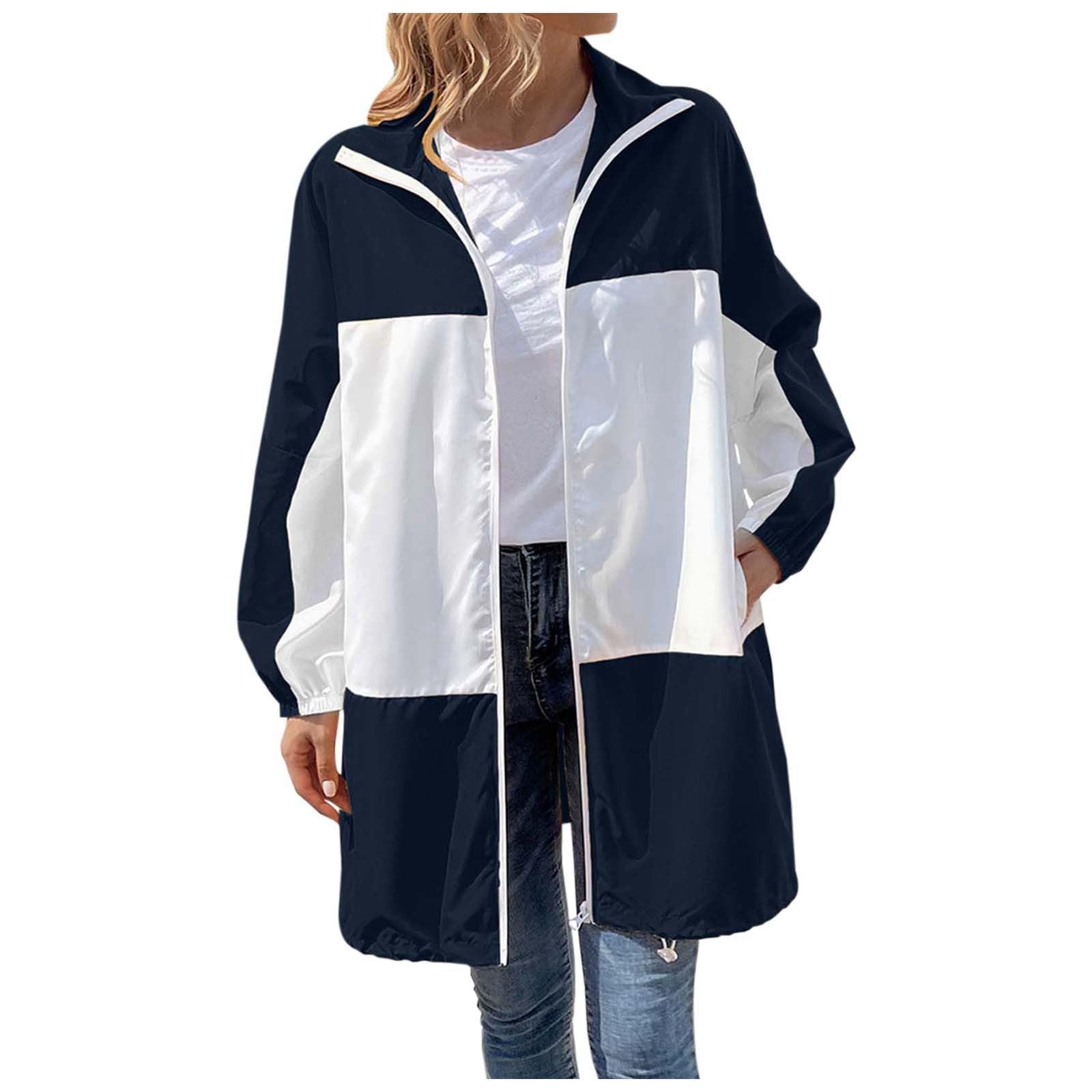 Coupe-vent femme imperméable et léger avec capuche pour voyage