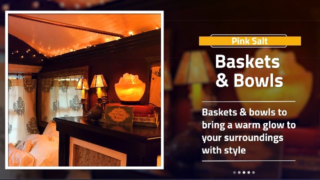 Image of Himalayan Salt Night Light, Plug in Hand Carved Crystal Night Light Best Living Room, Bathroom, Hallway Light (5inches, 1 lbs.) Unique Gift Ideas