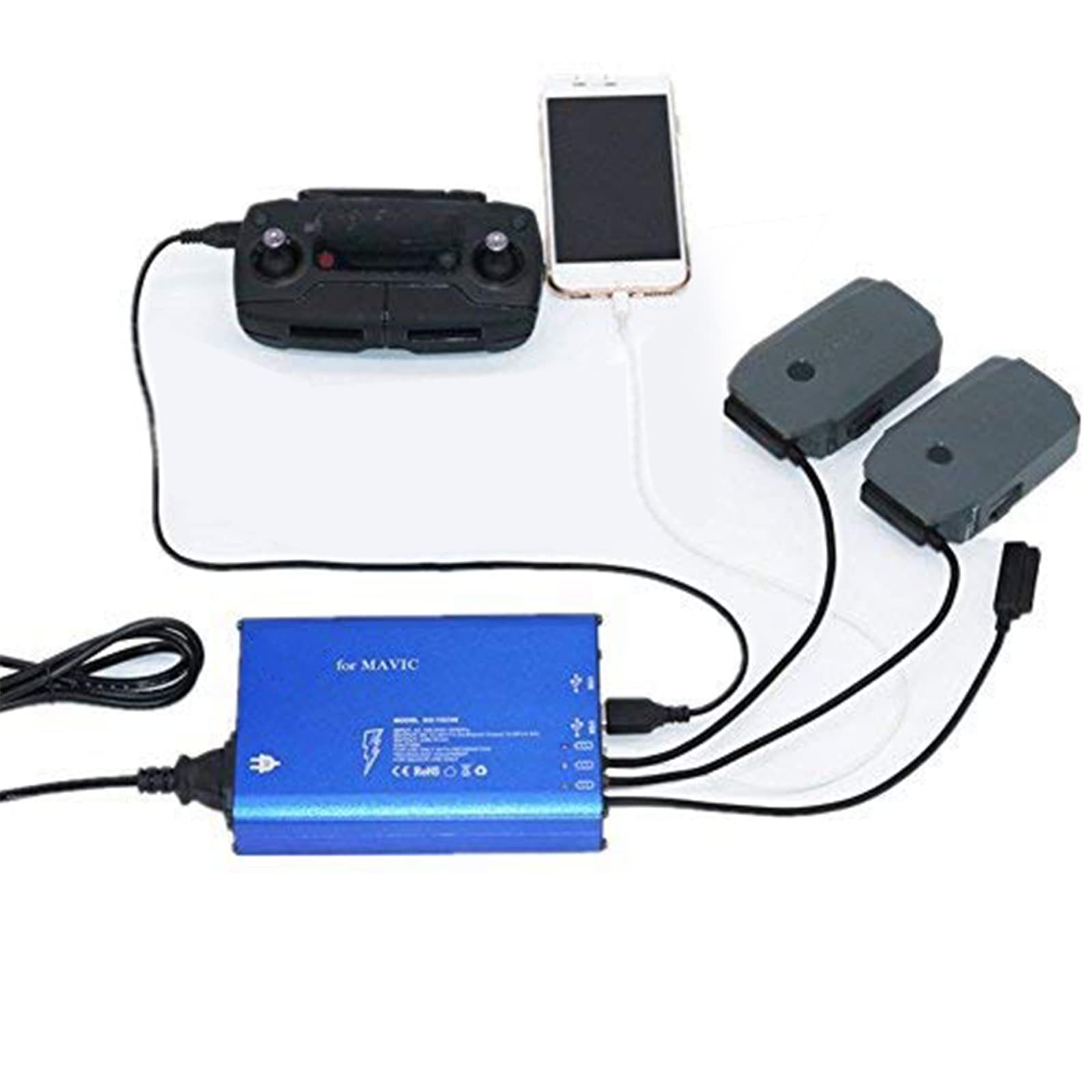 Chargeur de Batterie 5 en 1 Hub Intelligent pour DJI Mavic Pro Drone