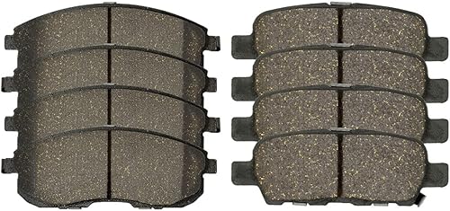 AutoShack - Juego de 8 pastillas de freno de cerámica delanteras y traseras, repuesto para Nissan Altima 2007-2009 Sentra 2.5L 3.5L V6 FWD