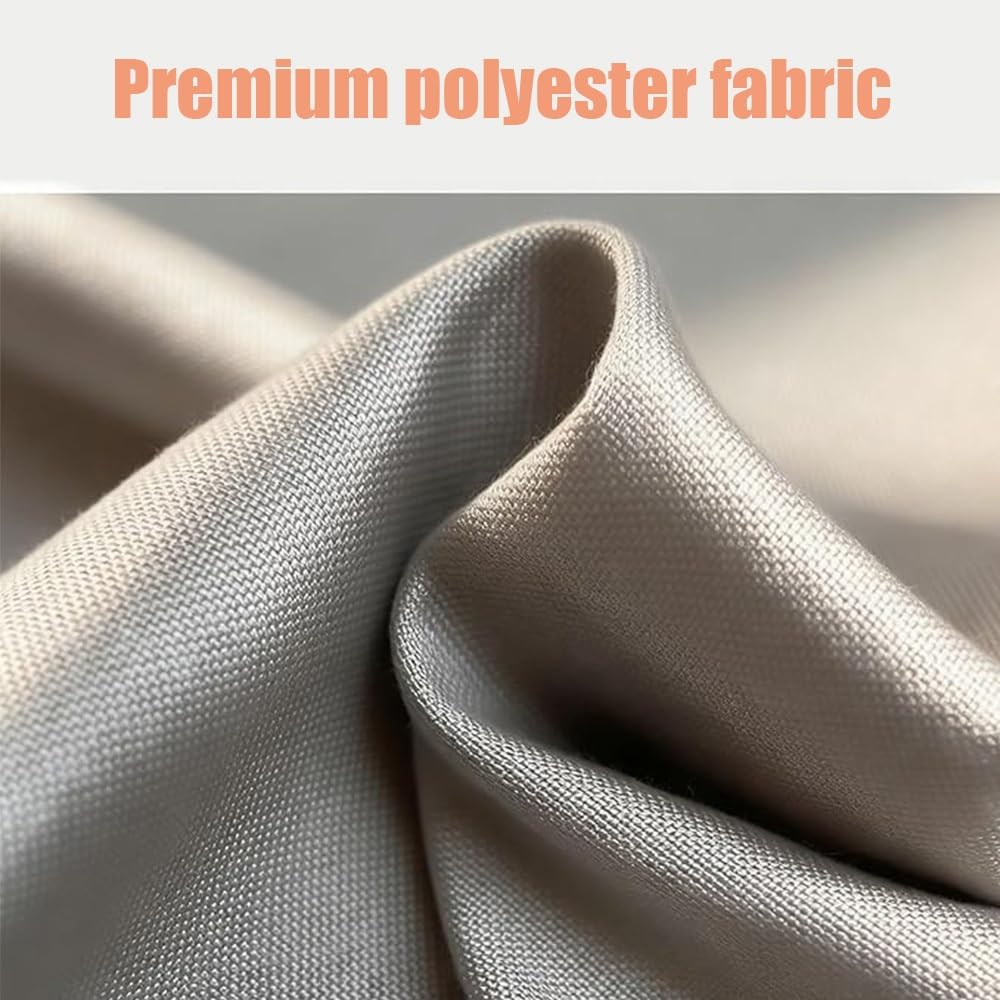 3.0m 3.35m 3.5m Auvent De Remplacement Parasol Déporté 8 Baleines Toile De Rechange Rond Bâche Pour Parasol En Polyester, Housse De Rechange Parapluie(Grey,350cm/11.5ft)