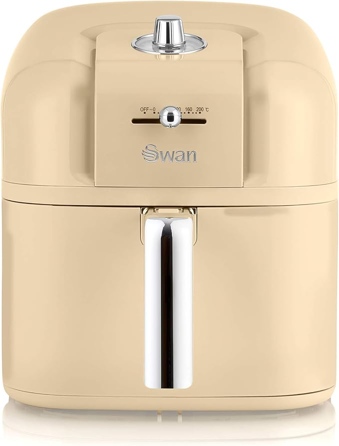Swan SD10510CN Retro 6L Manual Air Fryer with Rapid Air Circulation