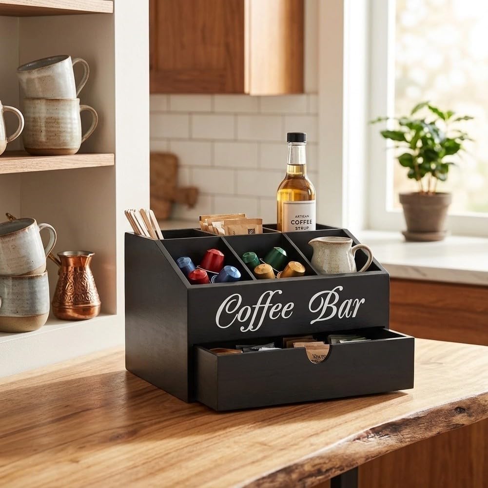 Organizzatore per caffè in 6 Scomparti Riutilizzabile Organizzatore