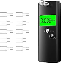 Certified Breathalyzer High Precision Breathalyzer Professional Alcohol Tester with Digital LCD Display Portable Ethymeter for Home and Party Use (Black)