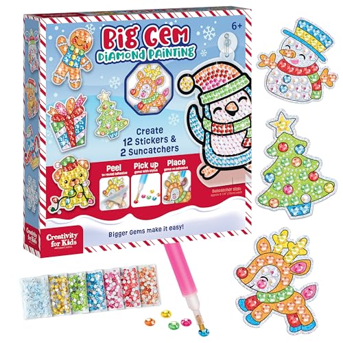 Kit de peinture à gros strass enfants thème des fêtes idée cadeau