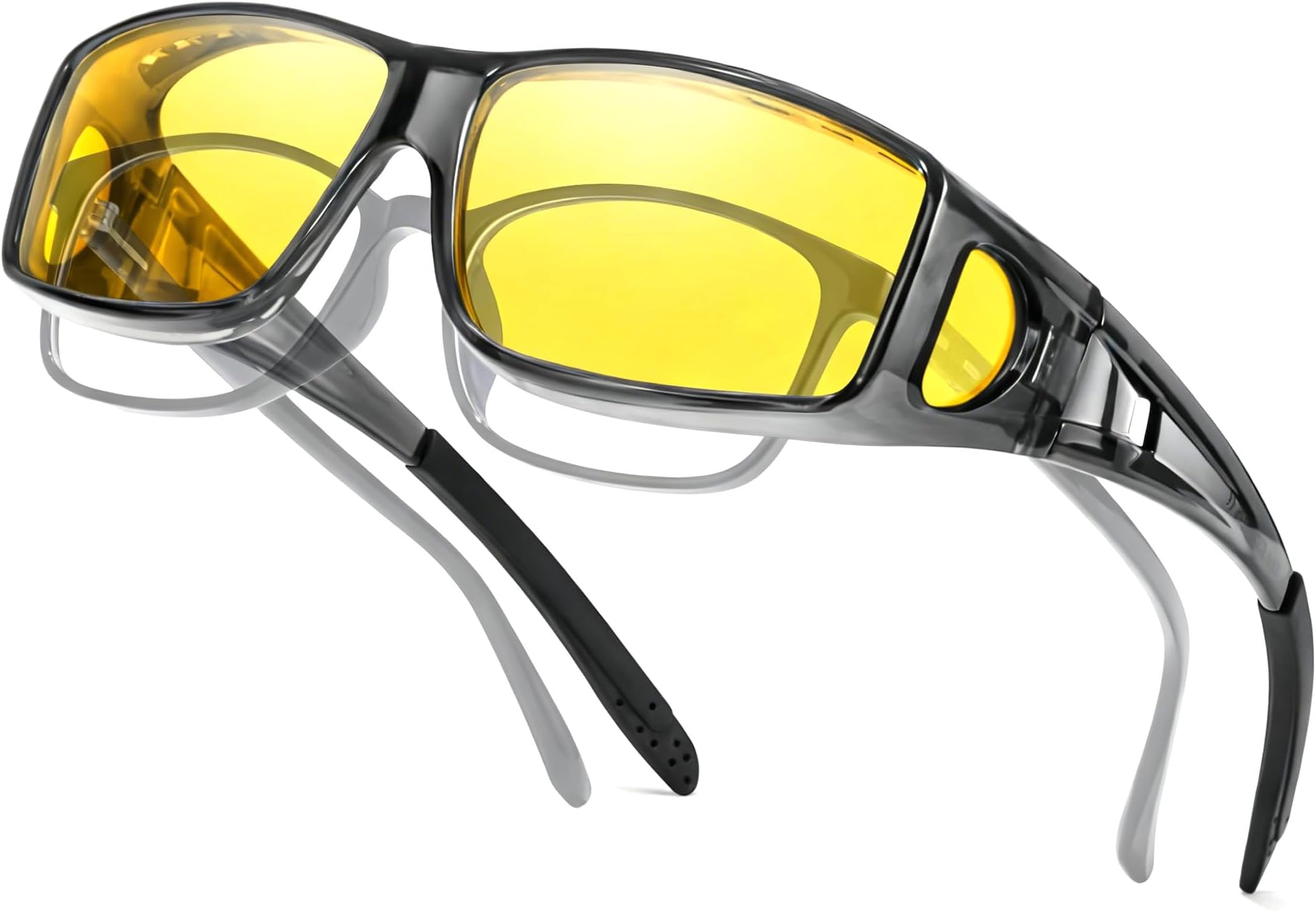 LVIOE Night Vision Driving Glasses Fit Over Eyeglasses for Women Men