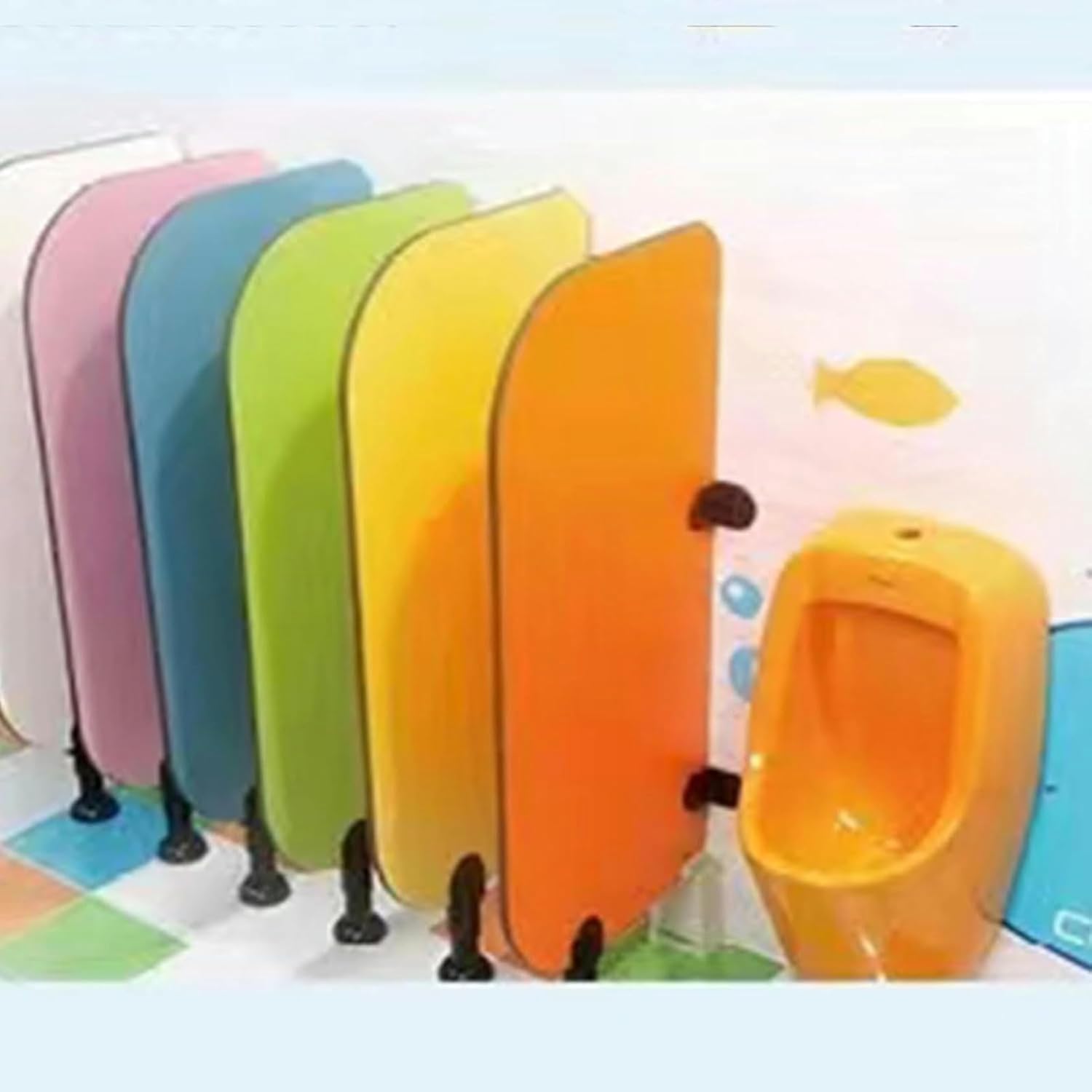 Childrens Cartoon Urinal Screen Toilet Partition, Kindergarten Toilet partition Screen, Urinal partition Protection Screen partition Wall
