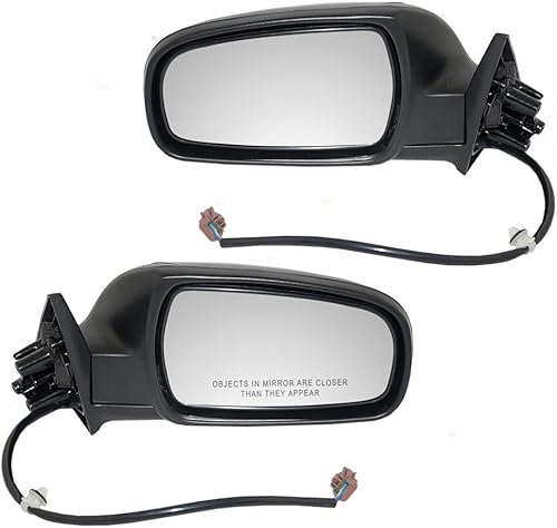 Espejos retrovisores laterales eléctricos para conductor y pasajero con cubiertas lisas compatibles con Maxima K6302-53U01 K6301-53U01 96-99