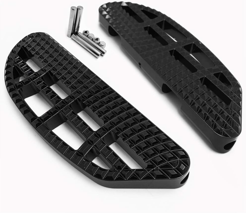 HTTMT- USMT216-124+216-109B-BK- Black Leaf Dominator Passenger Floorboard Knob Compatible With H-D Touring 93-08 07 06 Road King