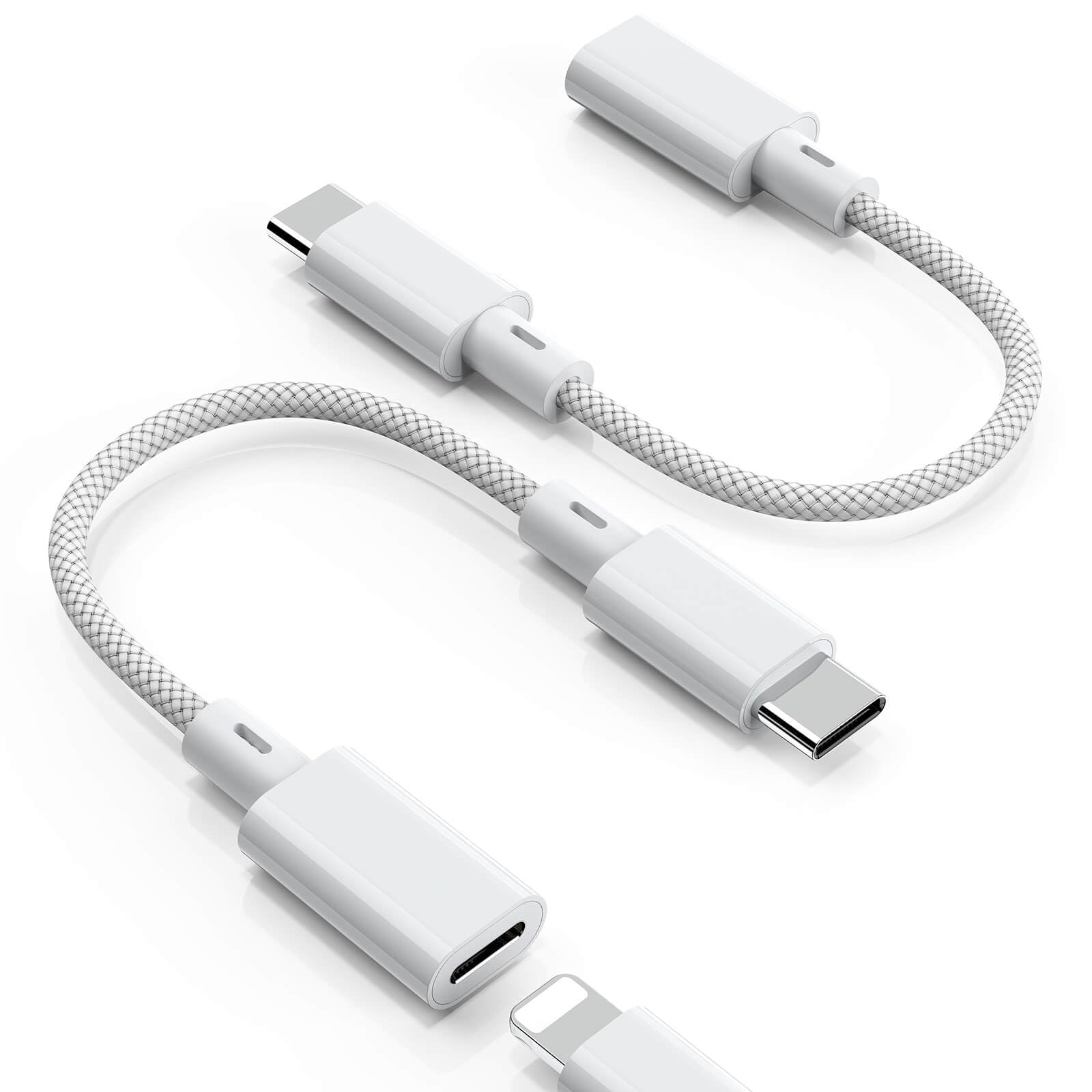 Photo 1 of ZOOAUX PRO Lightning to USB C Adapter (2 Pack), Fast Charging & Data Transfer, USB C Charger Connector Cable for iPhone 17/16/15, iPad Pro/Air, Samsung,Pixel-(Not for Headphone/OTG)