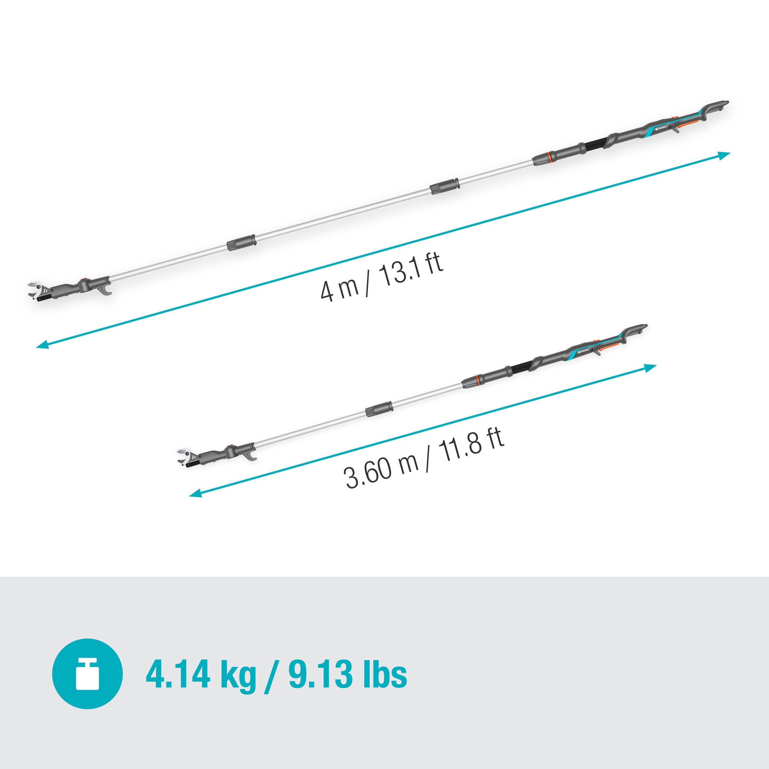 Gardena Coupe-Branches télescopique HighCut 360/18V P4A - sans Chargeur ni Batterie: Portée Jusqu’à 5 m, Tête rotative, Ergonomique, Écran LED, sans Fil (14776-55)