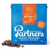 PARTNERS COFFEE ROASTERS - Whole Bean Coffee (Flatiron - Espresso, Medium-Dark Roast) 12oz - Classic Blend - Whole Coffee Beans - Lab Tested for Mycotoxins & Heavy Metals - Hand Roasted in NYC