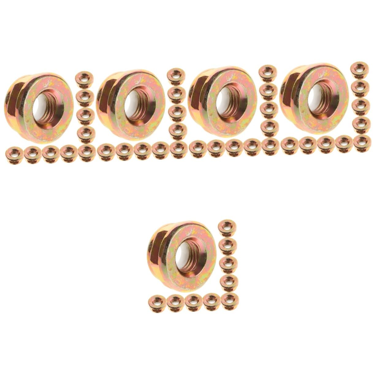 TOYANDONA 5 Series Tuercas De Eje para Cortacésped Tuerca De Fijación para Desbrozadora Accesorios De Jardinería Duraderos Y Fiables 10 Piezas X 5