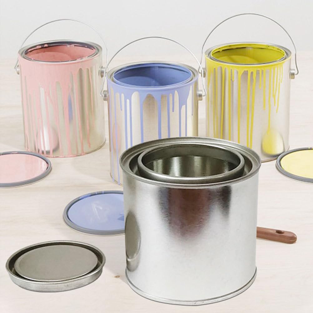 5stücke Metall Farbdosen Mit Deckel Runde Weißblech Dosen Für Pigment Und Farbe Für Malzubehör Langlebig Und Tragbar Volumen Praktische Aufbewahrungslösung