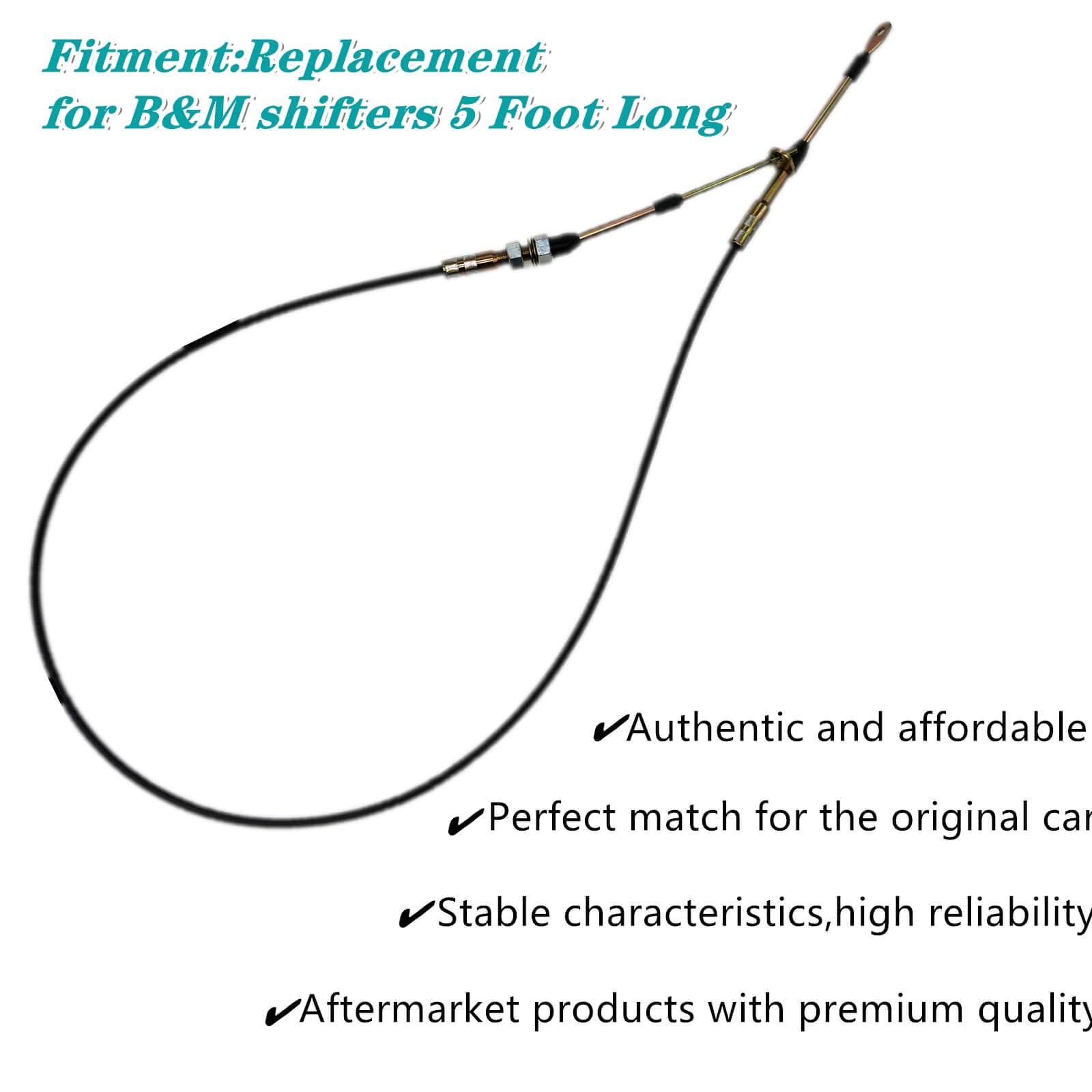Automatic Transmission Shifter Cable 80865, Replacement for B&M Auto Automatic Transmission Shifter Cable 80865, Replacement for B&M Auto
