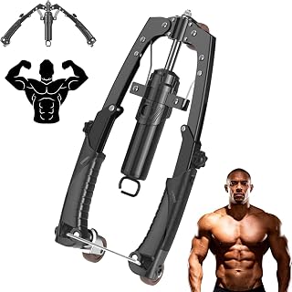 Mymus Twister Pro, 2026 Upgraded Adjustable Hydraulic Power Chest Press Machine, Chest Expander & Forearm Strengthener, Durable Home Gym Equipment for Office & Fitness Routine (with Wheels)