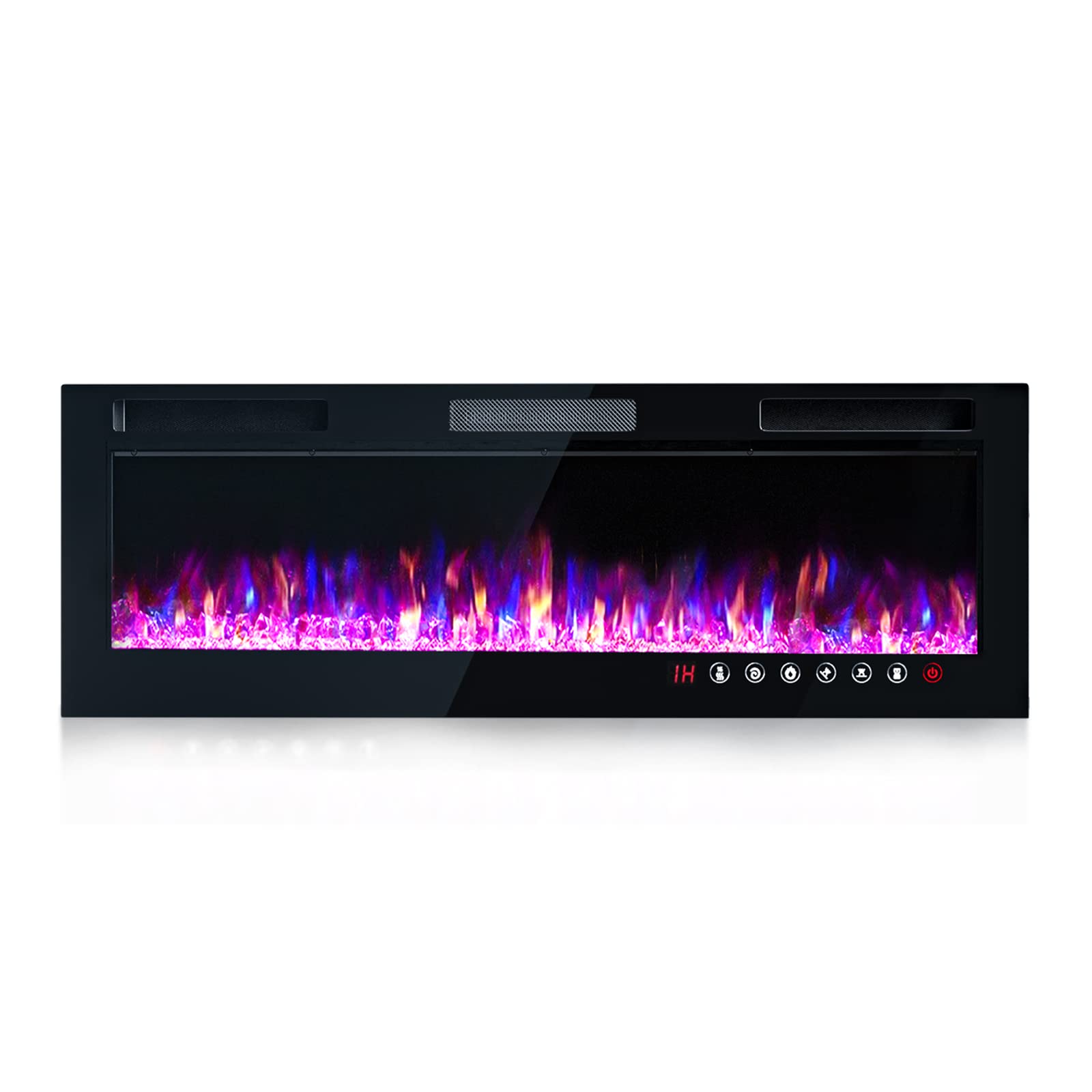 Frhlozdx 36 inch Recessed and Wall Mounted Electric Fireplace, Linear