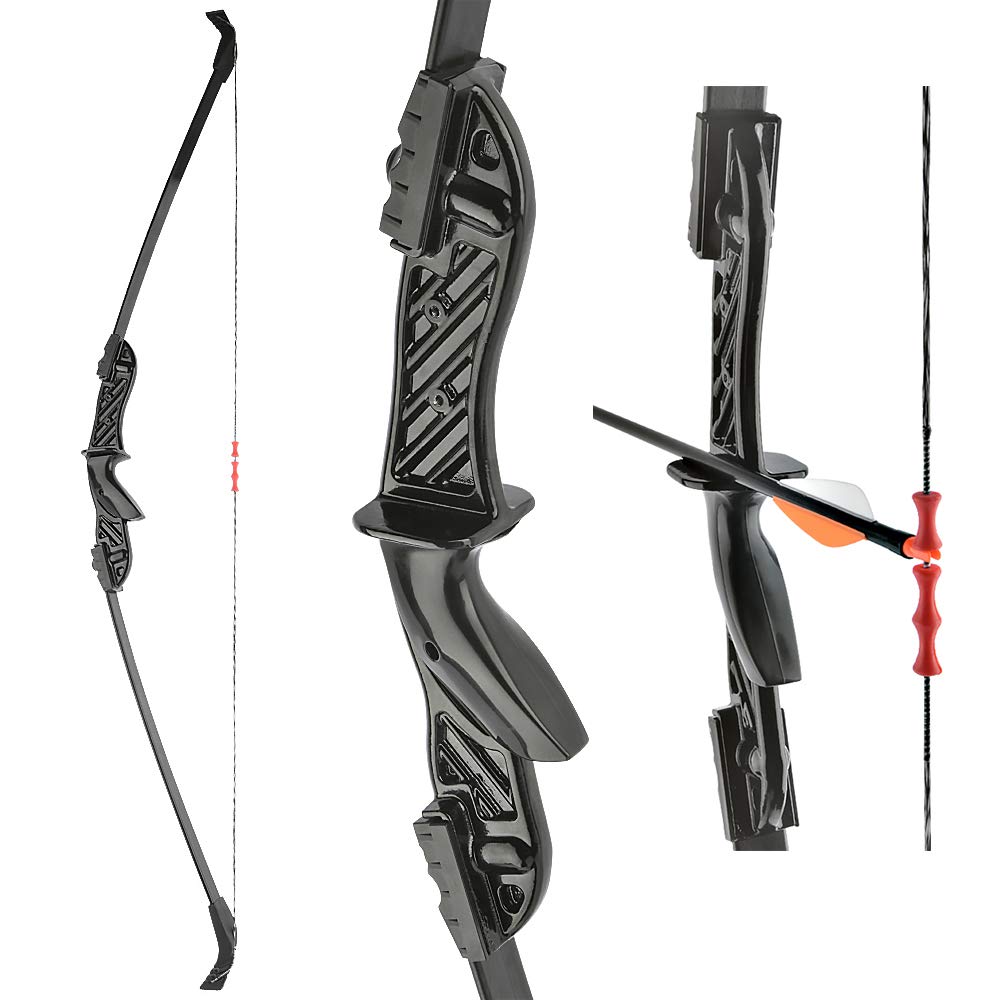 AMEYXGS Tiro con L'Arco Takedown Youth Arco ricurvo e frecce Set 26-30lb Regolabile Arco da Allenamento Arco Lungo per Adolescenti Principianti Mano Destra e Sinistra