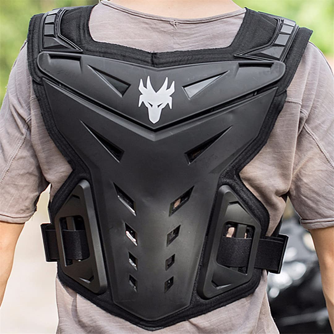 Chaqueta Montar Motocross para Hombre Protector Moto Off-Road Racing Protector Espalda Pecho Equipo protección Green Vest