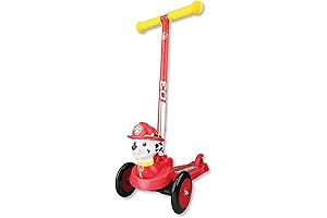 Paw Patrol Pups Ride! Marshall 3-Wheel Self-Balancing Kick Scooter for Toddlers and...