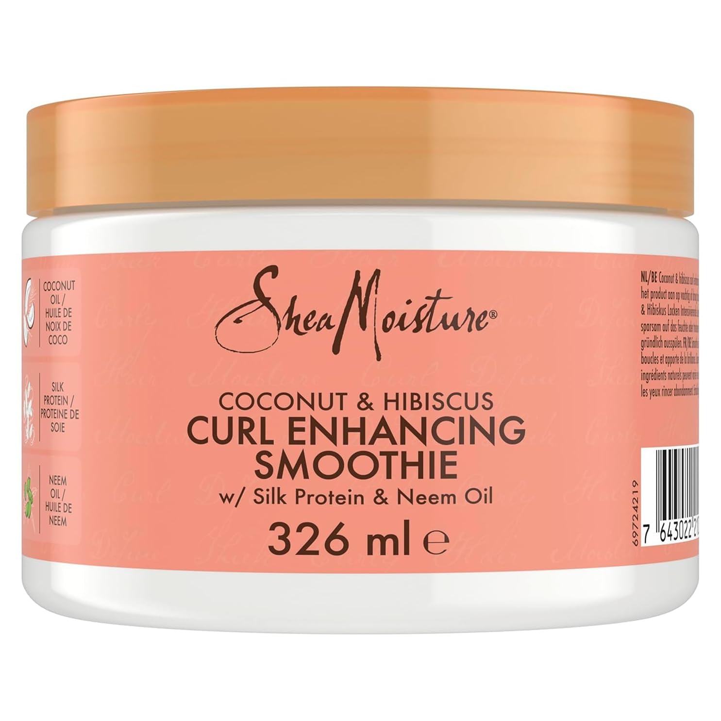 Shea Moisture Coconut & Hibiscus Curl Enhancing Smoothie, 326 ml – Lockencreme für definierte, glänzende Locken