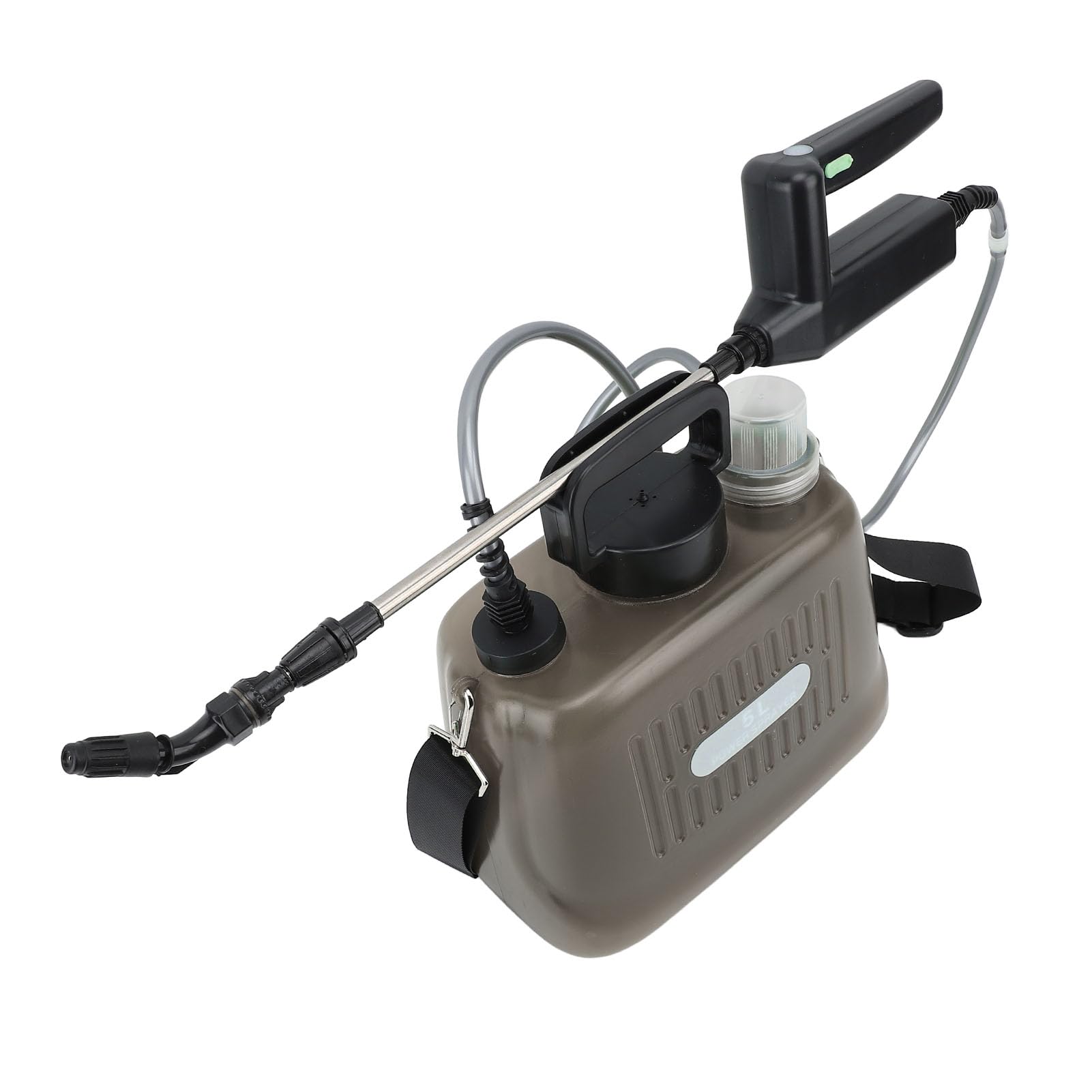 HEEPDD Pulverizador de Jardín Portátil para Control de Malezas, Lavado de Autos, Limpieza de Patios, Operación Automática, 4 Boquillas para Propietarios de Viviendas, Jardineros, Pulverizador (Grey)
