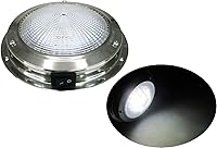 Vista 14 de Pactrade Marine Luz de Cúpula 12V - Lente de 3 Pulgadas, LED Blanco Cálido Luz de Barco de Acero Inoxidable con Interruptor de Palanca Integrado