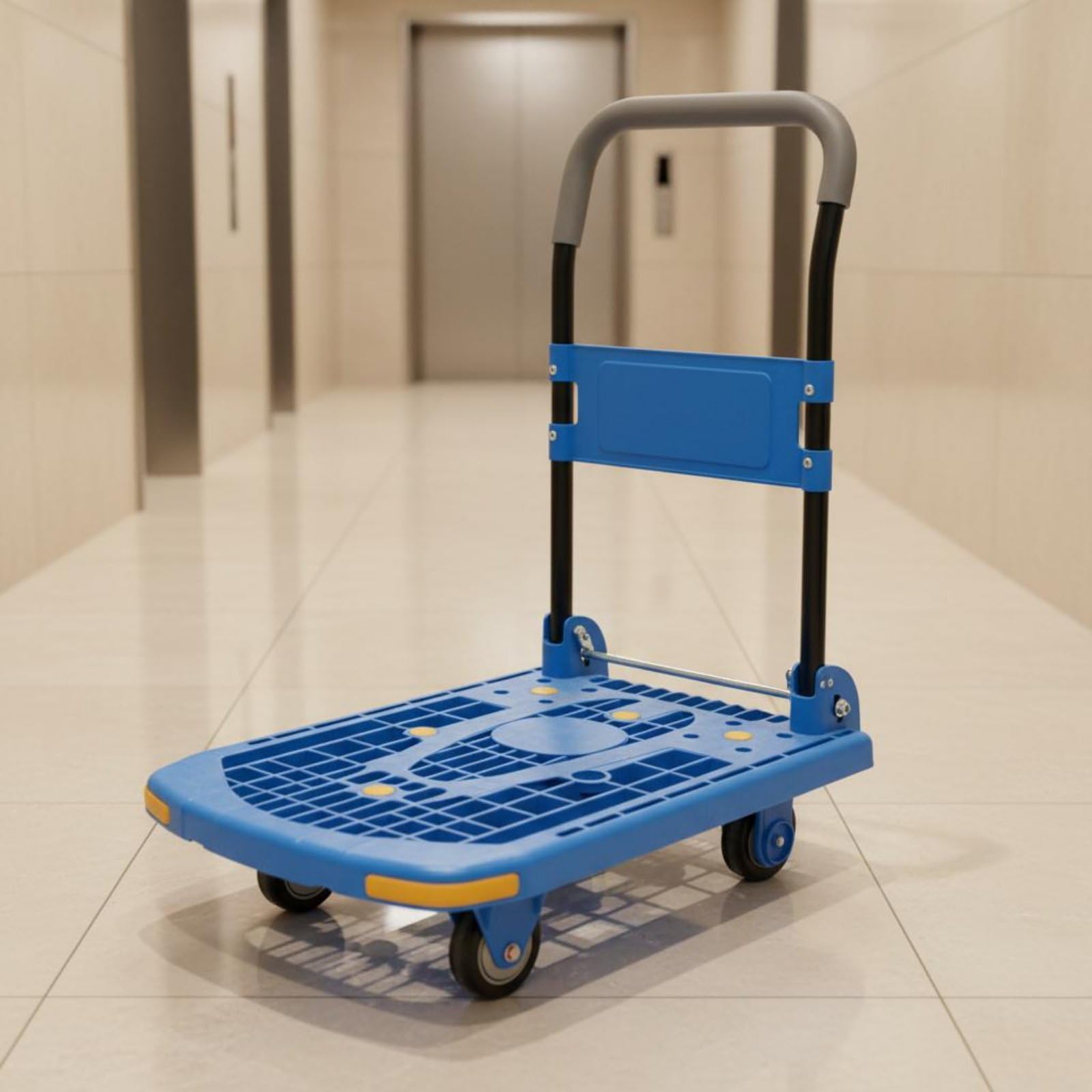Faltbarer Transportwagen Handwagen Plattformwagen Klappwagen mit Strapazierfähigem PP Material Und Verstärktem Rahmen für Heimbedarf, Style to 1