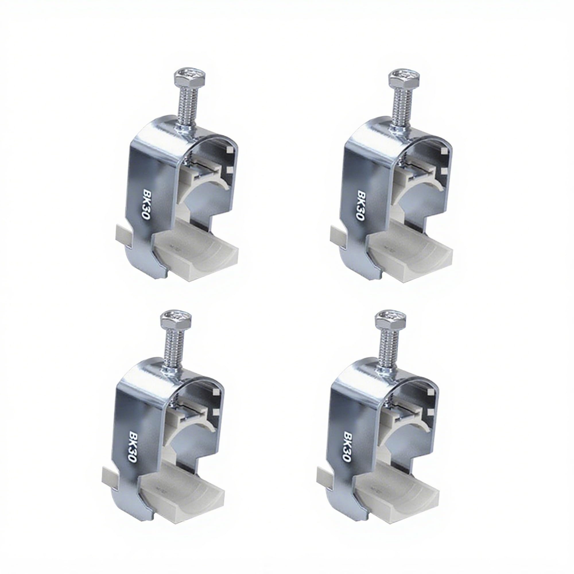 BK Series Galvanized Steel Cable Clamp for C-Type Rail, 22-30mm Nylon Padded Wire Holder - Conduit Clamps for Electrical Panel & Industrial Use 4 Pack(BK30)-image-26