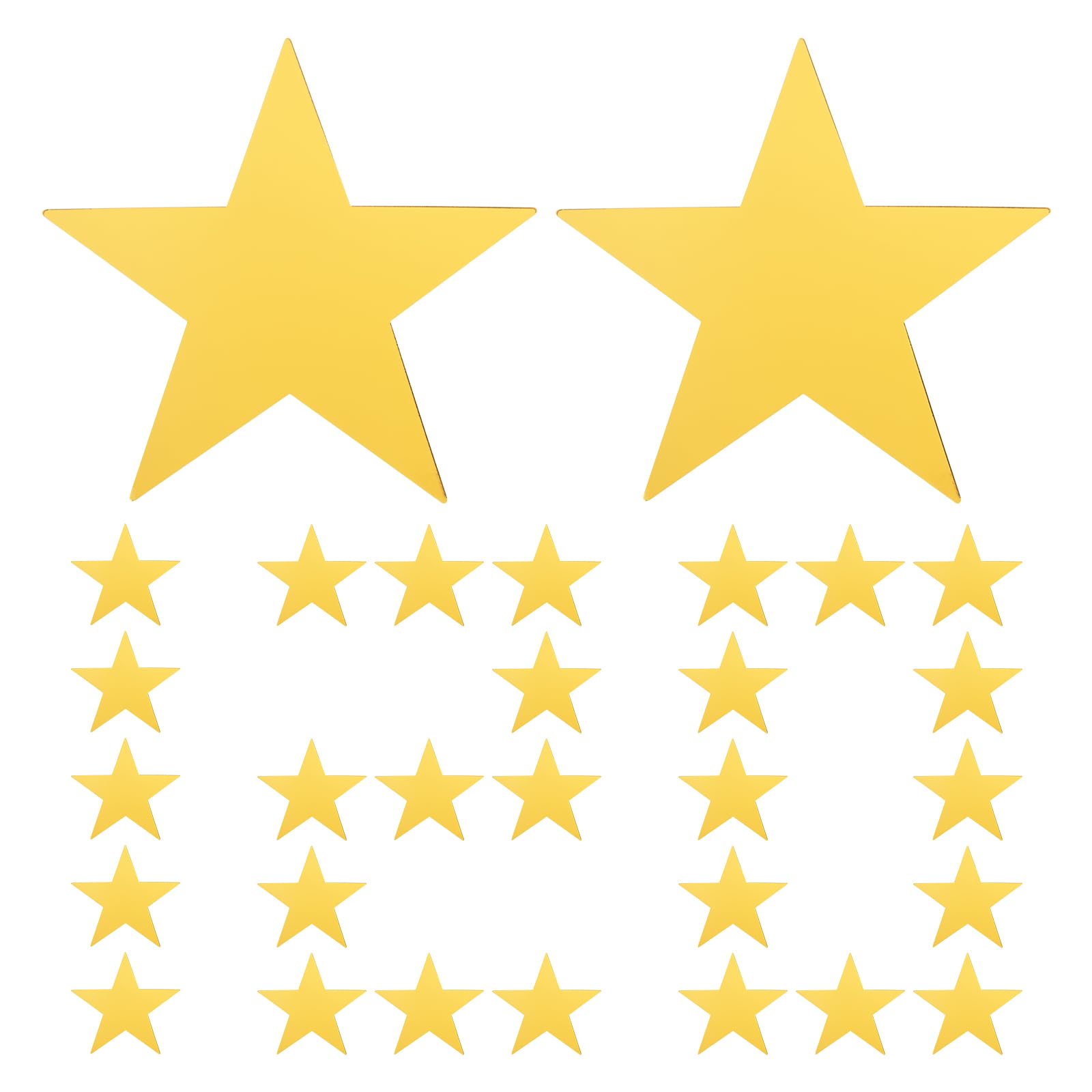120Pcs Star Cutout Paper 6 Inch Double Printed Gold Star Paper Writable Glitter Stars Cutouts for Bulletin Board Classroom Wall Wedding Christmas Party Decoration Supply(Gold)
