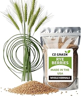 12 oz Rye Berries – Non-GMO Whole Rye Grain for Baking, Mushroom Spawn, Brewing & Distilling – Extra Clean, Resealable Bag, 100% USA Product