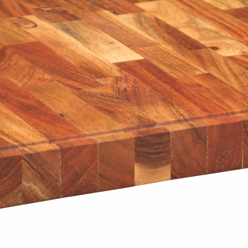 INLIFE Schneidebrett 60x42x4 cm Massivholz Akazie,Heim & Garten,Küche & Esszimmer,Küchenhelfer & -utensilien,Schneidebretter,Braun,9.05 KG,376055