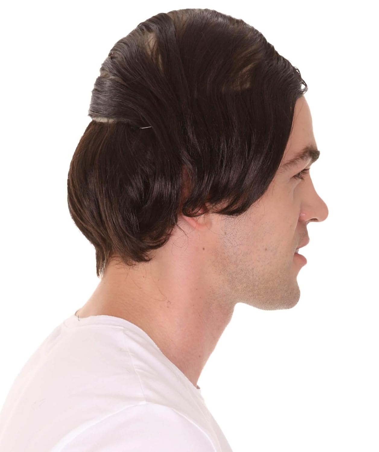 Comb Over Bald Men Wig – Realistic Cosplay and Halloween Wig - Adjustable and Comfortable Design - Ideal for Costumes and Parties, Dark Brown