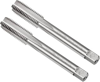 CoCud Thread Milling Taps, Metric M12 x 1.5 Thread H2, High Speed Steel Machine 4 Straight Flutes Screw Threading Tool - (Applications: for Tapping Drilling Machine), 2-Pieces