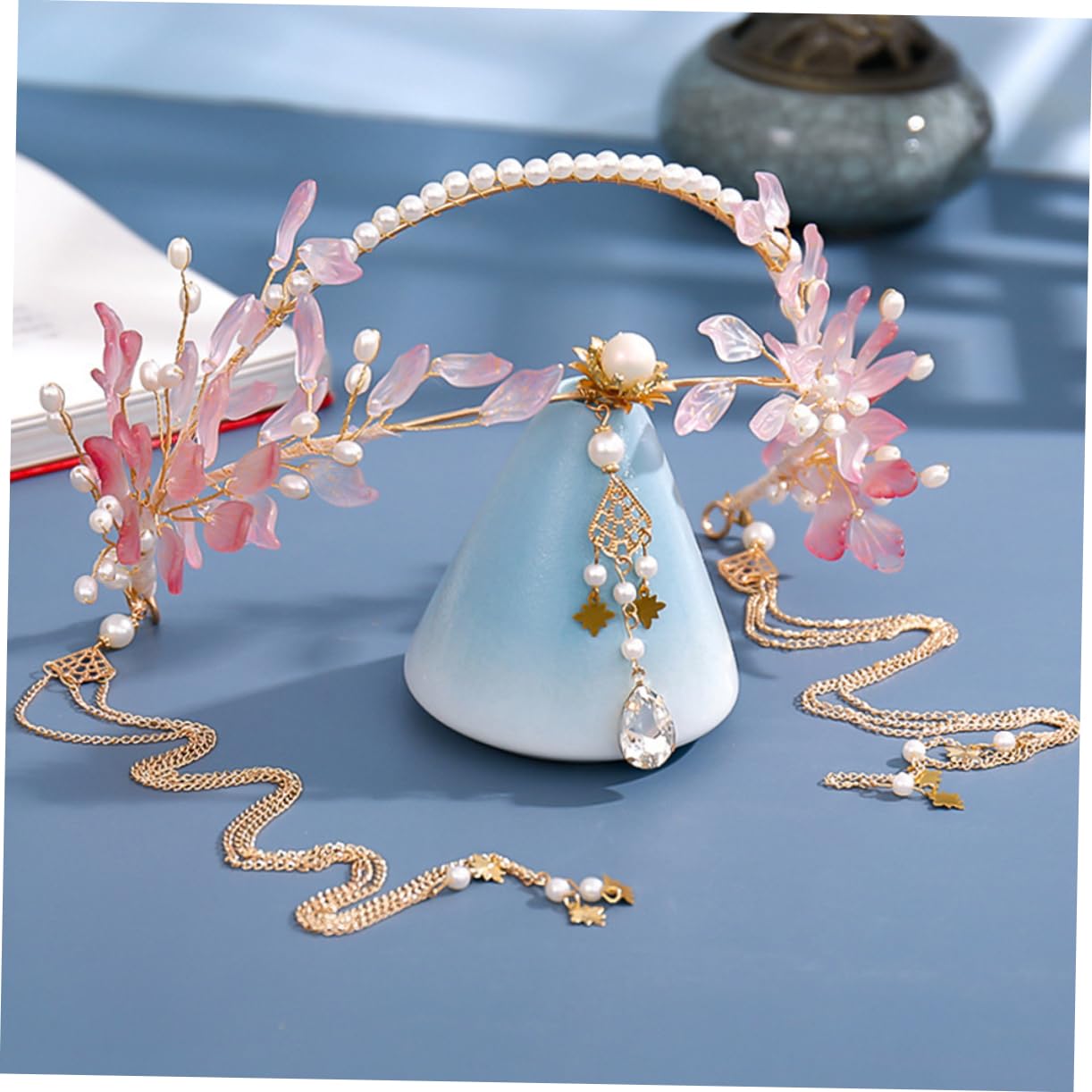 Mikinona Chinesischer Hanfu Kopfschmuck Vintage aus Legierung Retro mit Langen Quasten Elegantes Haaraccessoire für Frauen Geeignet für Alltag und Geschenk