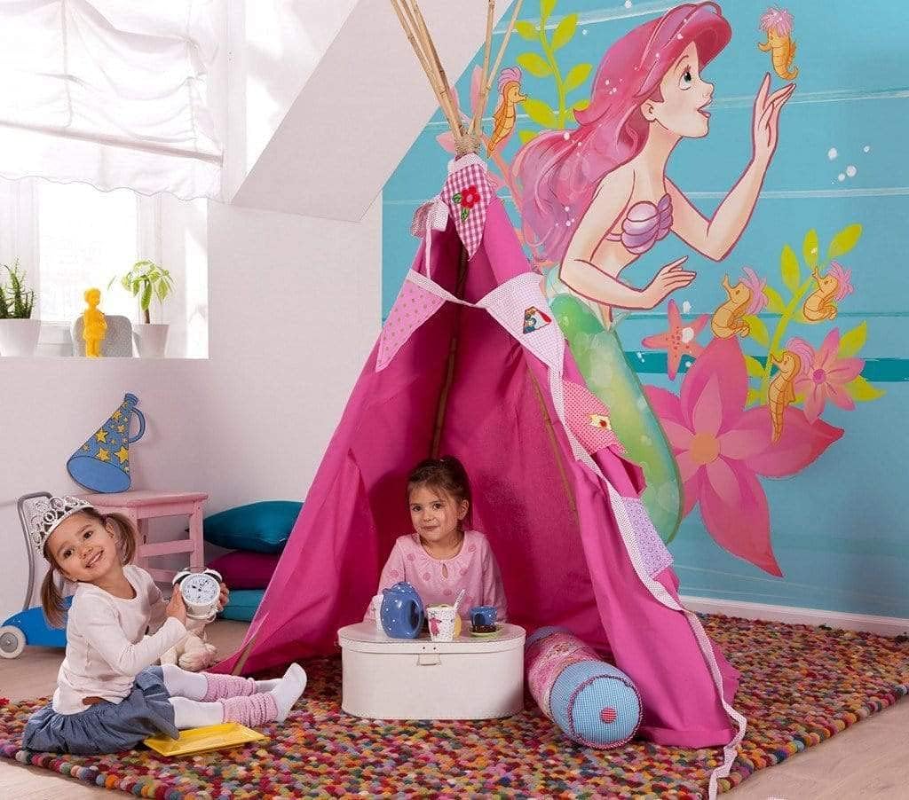 Komar Disney IADX5-009 Non-Woven Photo Wallpaper Ariel Little Friends Size: 250 x 250 cm (Width x Height)