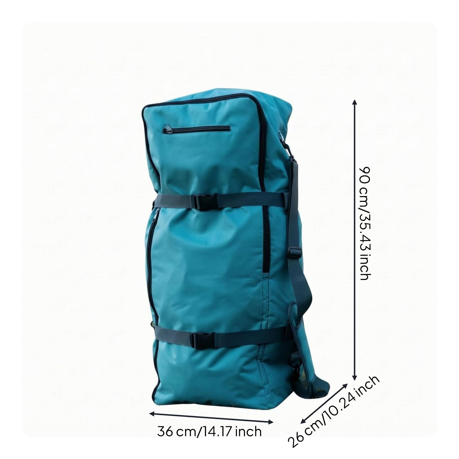 F Fityle Funda para Tabla de Surf Mochila Bolsa Estuche Portador con Cremallera Amplia y Correas Acolchadas Nylon Resistente y Correas de Compresión Adecuada para Playa Lago Viajes Acuáticos