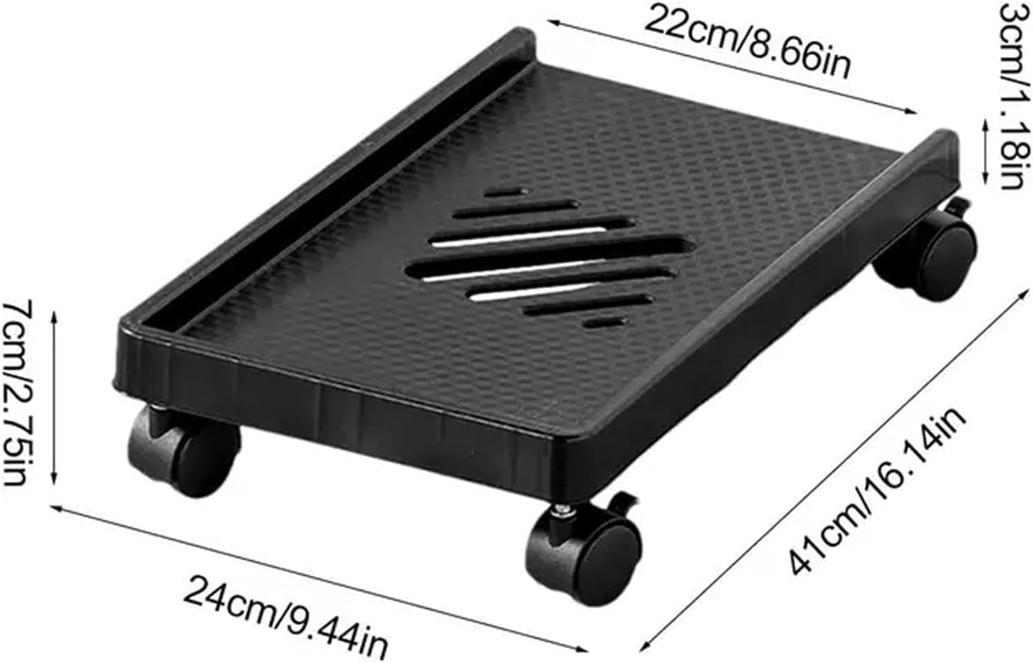 Rolling stand,Computer Cart with CPU Holder CPU Tower Stand Mobile CPU Stand Ventilated PC Tower Stand PC Tower Stand with 4 Caster Wheels Fits Most PC for Supporting Mobile IT Support Platform