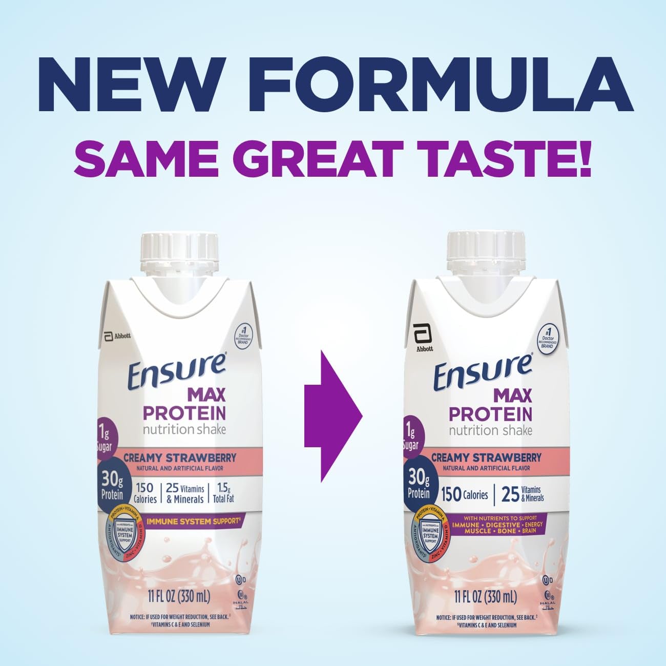 Ensure Max Protein Nutrition Shake with 30g of Protein, 1g of Sugar, High Protein Shake & Max Protein Nutrition Shake Liquid, with 30g of Protein, 1g of Sugar, Creamy Peach