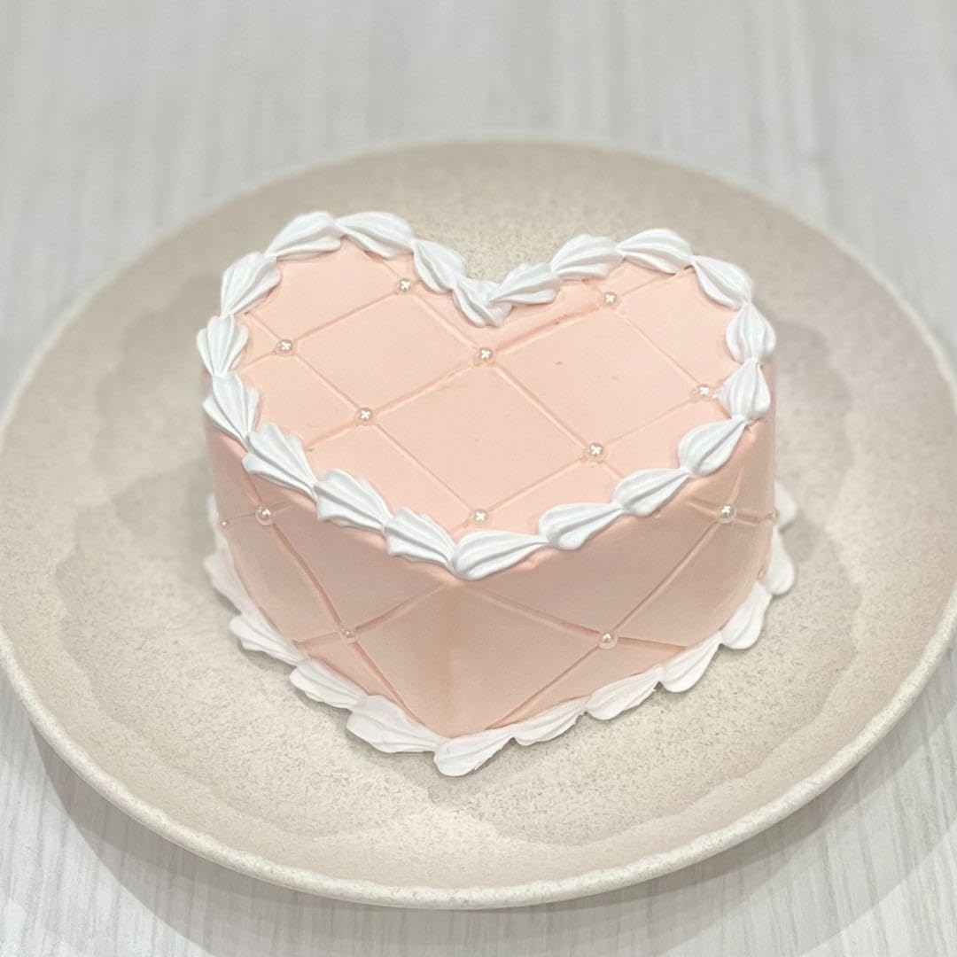 Amazon.co.jp: ハートキルティング ピンク * クレイケーキ パール 誕生